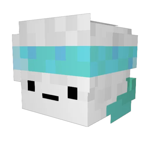 Spinier Minecraft avatar head, 3D render