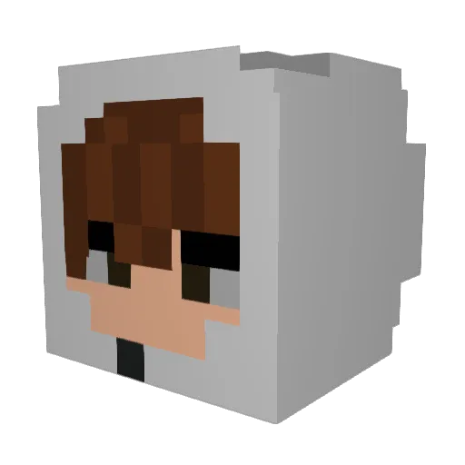Spinikk Minecraft avatar head, 3D render