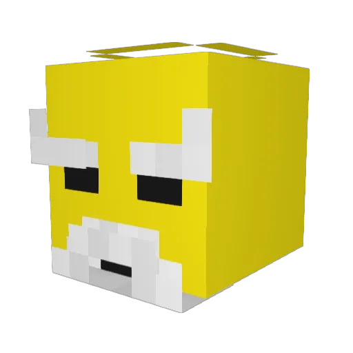 SpinjitzuMastaWu Minecraft avatar head, 3D render
