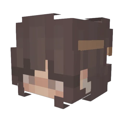 Spinkka Minecraft avatar head, 3D render