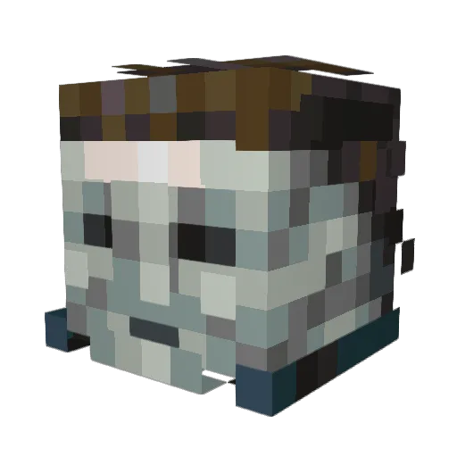 Spinksickles Minecraft avatar head, 3D render