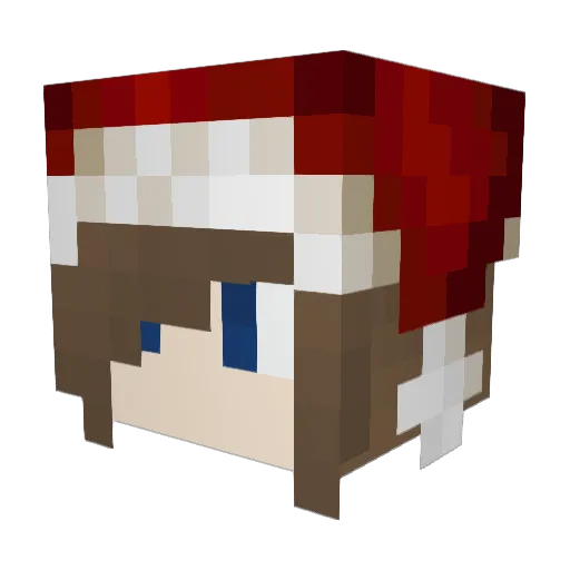 SpinningLinus Minecraft avatar head, 3D render