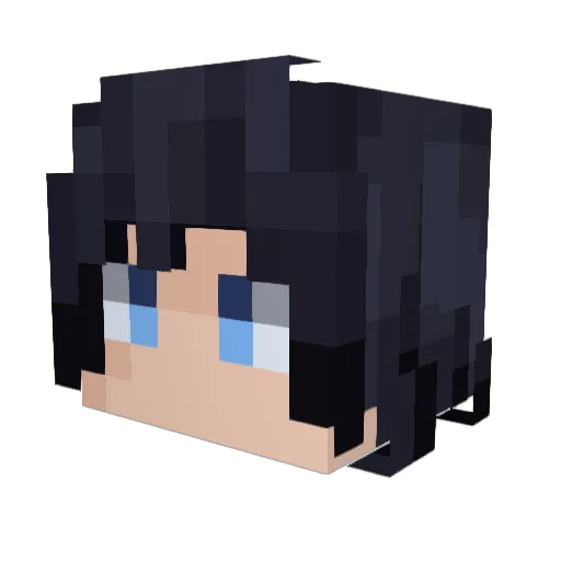 Spinniz_ Minecraft avatar head, 3D render
