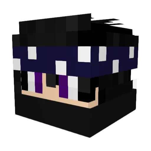SpinnySHMIN Minecraft avatar head, 3D render