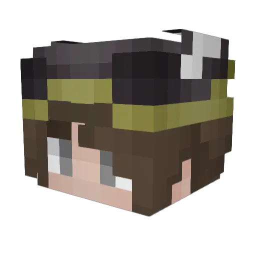 SpinoSTUD Minecraft avatar head, 3D render
