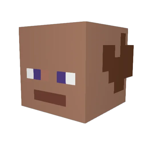 Spino_PPGa Minecraft avatar head, 3D render