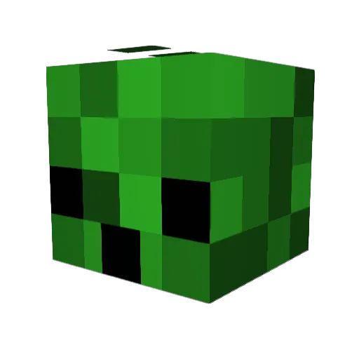 Spinodiego Minecraft avatar head, 3D render