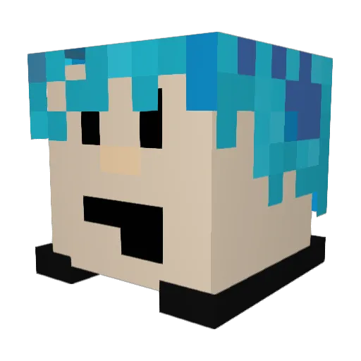 Spinohunter124 Minecraft avatar head, 3D render