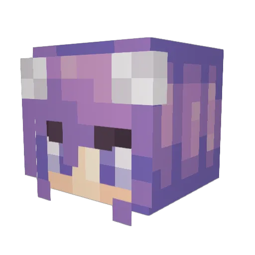 SpinyBlue Minecraft avatar head, 3D render