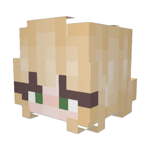 SpinyMuffin Minecraft avatar head, 3D render