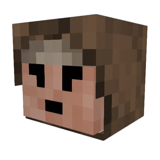 Spinymad Minecraft avatar head, 3D render
