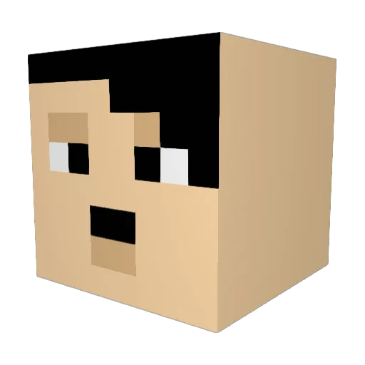 SpionPoelse Minecraft avatar head, 3D render