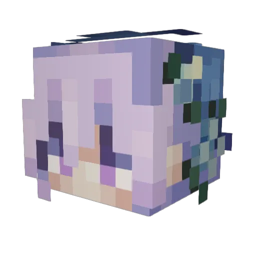SpiralBlaze64 Minecraft avatar head, 3D render