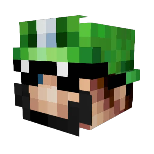 SpiralGalaxyCS Minecraft avatar head, 3D render