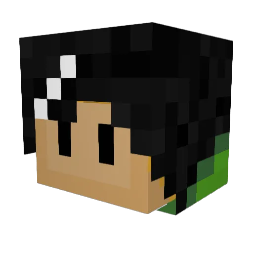 SpiralWalnut Minecraft avatar head, 3D render
