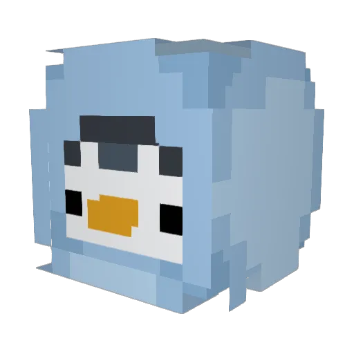 Spiralingstill Minecraft avatar head, 3D render