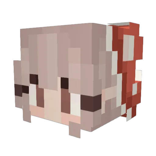 SpiringCow Minecraft avatar head, 3D render
