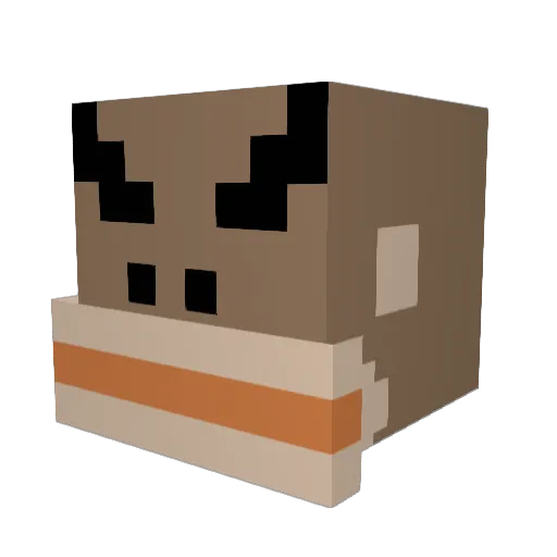 Spirit109 Minecraft avatar head, 3D render