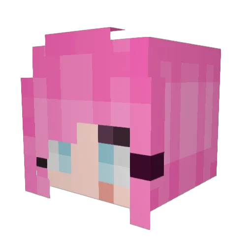 SpiritCrimson Minecraft avatar head, 3D render