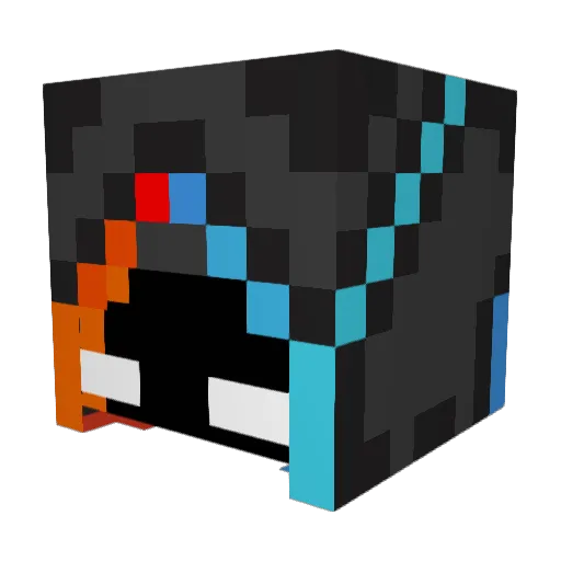 SpiritDragon77 Minecraft avatar head, 3D render