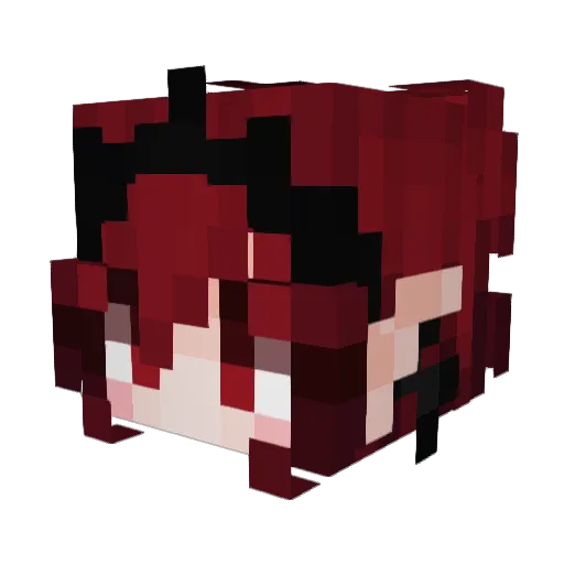 SpiritFighter Minecraft avatar head, 3D render