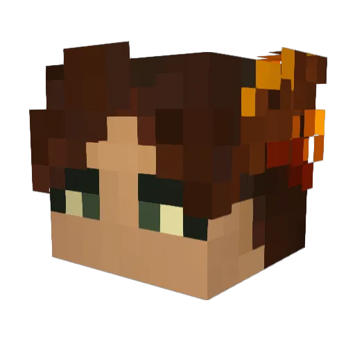 SpiritKittyIT Minecraft avatar head, 3D render