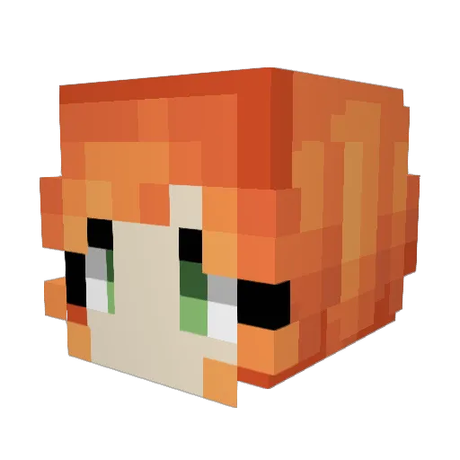 SpiritOfWinter Minecraft avatar head, 3D render