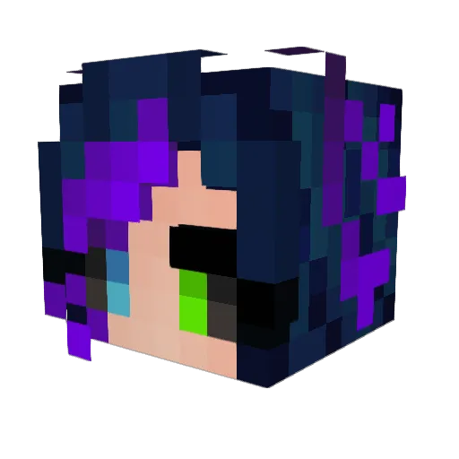 SpiritShader Minecraft avatar head, 3D render