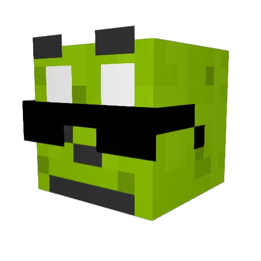 SpiritSwimmer12 Minecraft avatar head, 3D render
