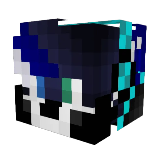 SpiritWolf395 Minecraft avatar head, 3D render