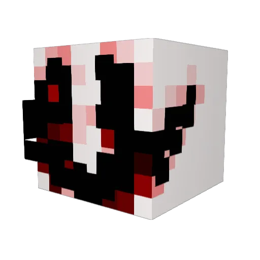 SpiritYu Minecraft avatar head, 3D render