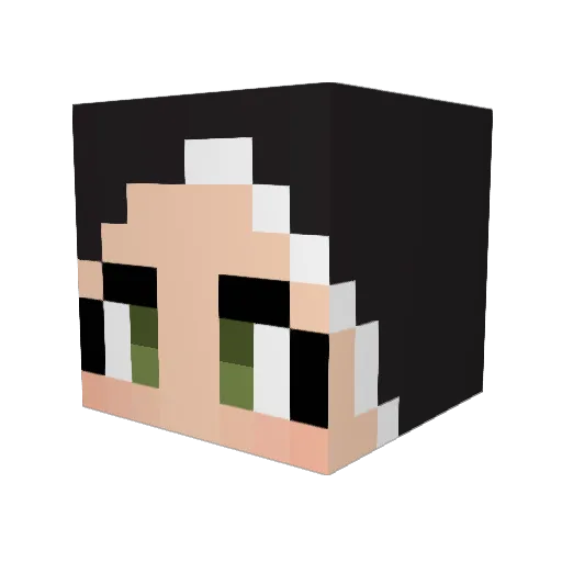 SpiritZandra Minecraft avatar head, 3D render