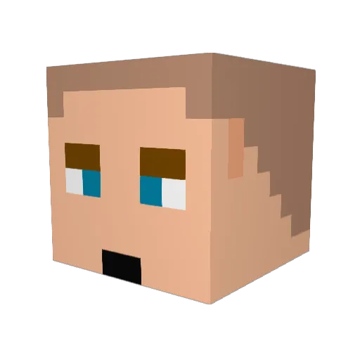 SpiritofBob Minecraft avatar head, 3D render