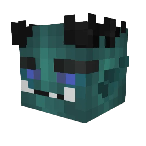 SpiritualBope Minecraft avatar head, 3D render
