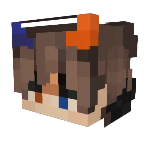 SpiroT Minecraft avatar head, 3D render