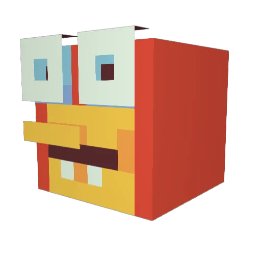 Spirro_ Minecraft avatar head, 3D render