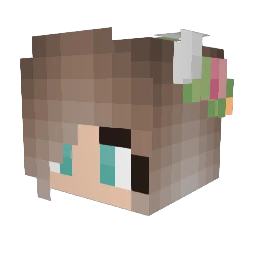 Spirt__Ghost Minecraft avatar head, 3D render