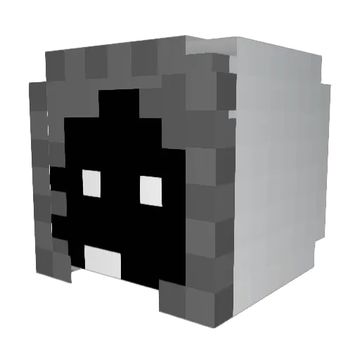 Spisterr_ Minecraft avatar head, 3D render