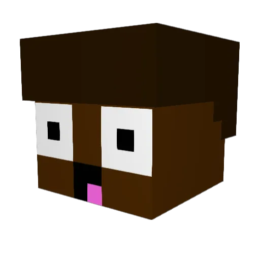 Spit1 Minecraft avatar head, 3D render