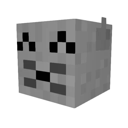 SpitFire319 Minecraft avatar head, 3D render