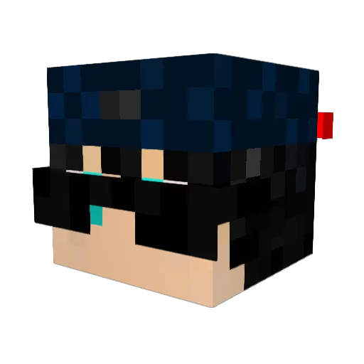 SpitGamer_ Minecraft avatar head, 3D render