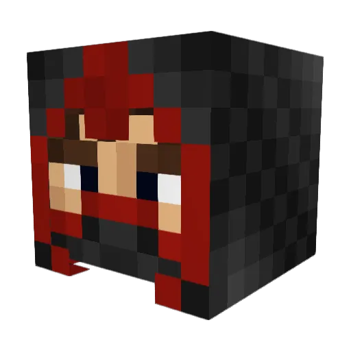 Spitdiggedy Minecraft avatar head, 3D render