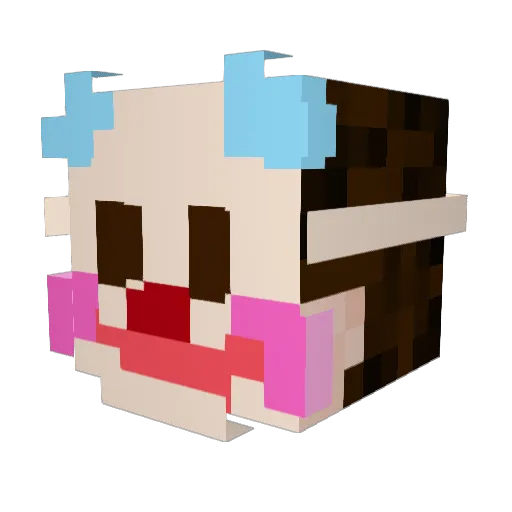 SpitkeyGM Minecraft avatar head, 3D render