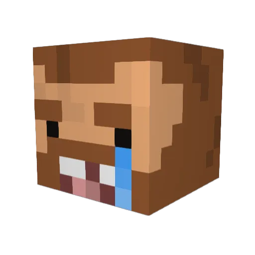 SpittKun Minecraft avatar head, 3D render