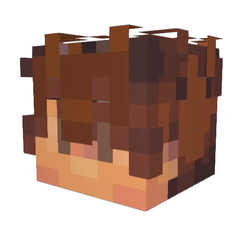 SpittaLicka Minecraft avatar head, 3D render