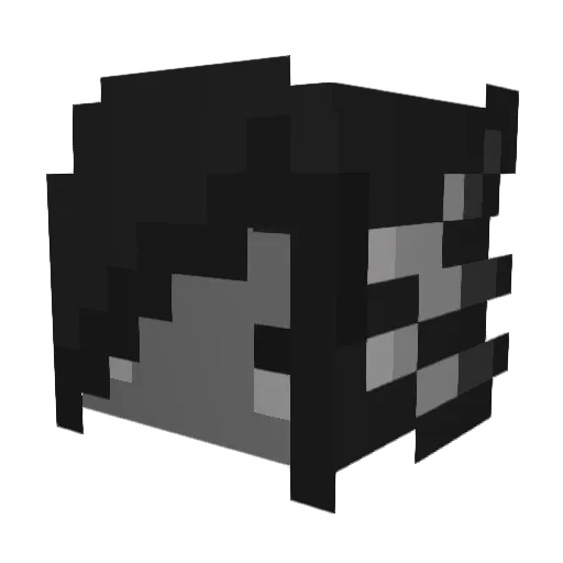 Spitwad Minecraft avatar head, 3D render