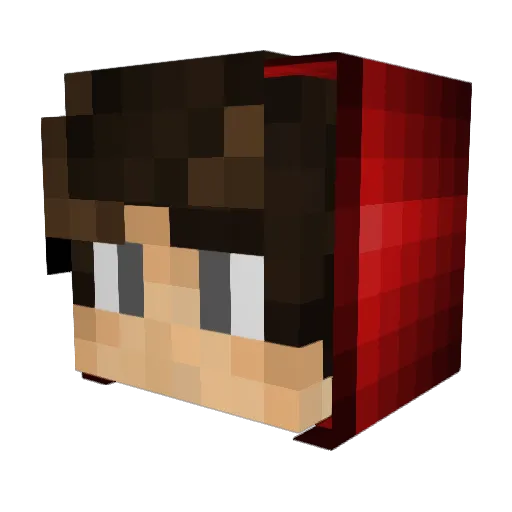 Spitzfox Minecraft avatar head, 3D render
