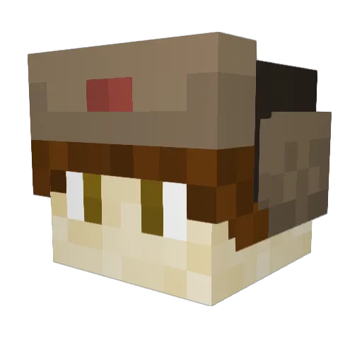 Spixelated Minecraft avatar head, 3D render