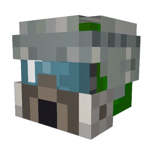 Spixips Minecraft avatar head, 3D render