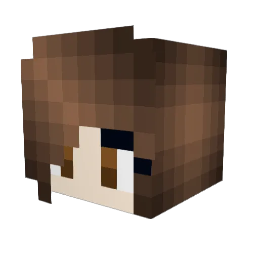 SpizyPumpkin Minecraft avatar head, 3D render